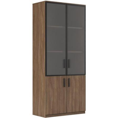 Шкаф для документов Asti (P) AST33950004 со стеклом (дуб, 900х450х2056 мм)